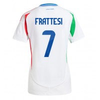 Fotbalové Dres Itálie Davide Frattesi #7 Dámské Venkovní ME 2024 Krátký Rukáv